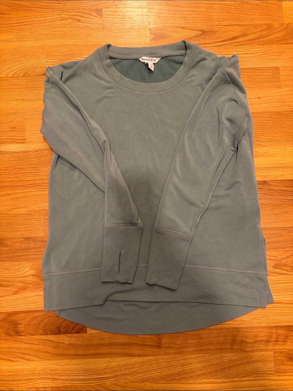 Athleta Mossy Green Oversized Crewneck Sweatshirt